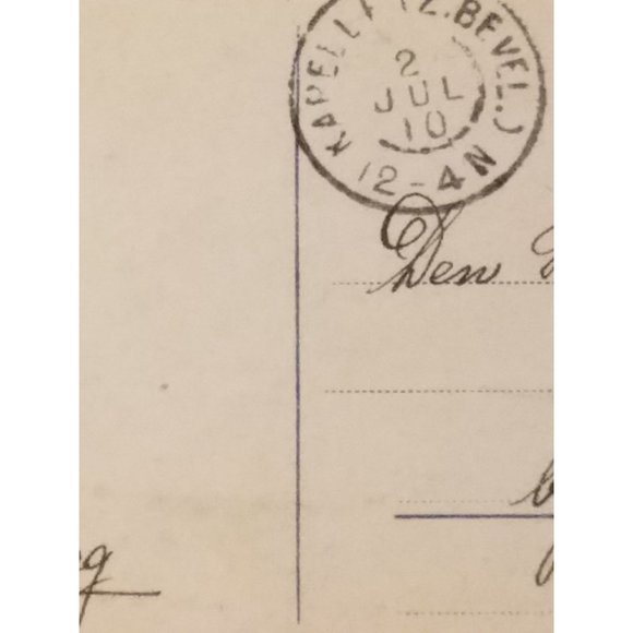 RPPC Pretty Young Dutch Wavy Hair Lady Off Shoulder Dress 1910 Postmark 1c Stamp - Picture 7 of 8